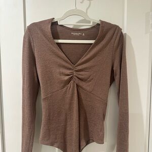 Abercrombie Brown Long Sleeve Top